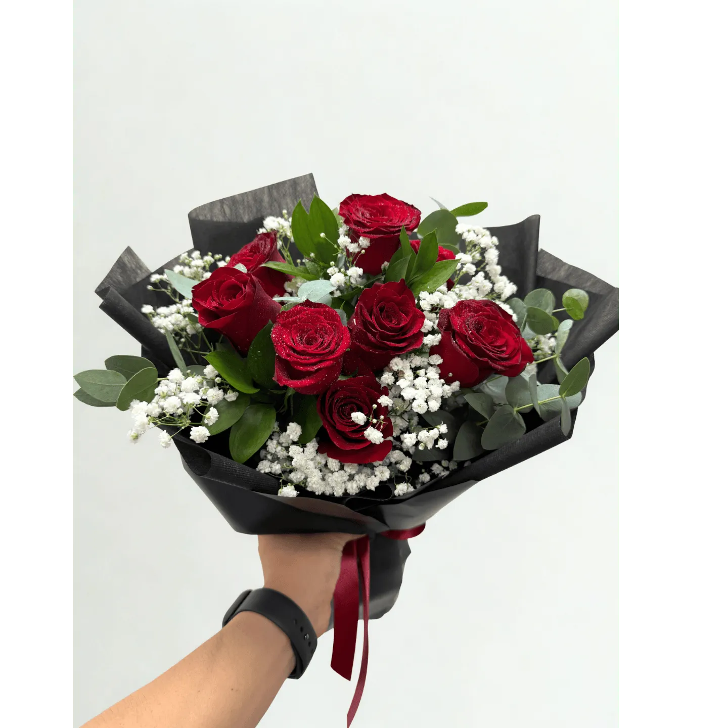 6 red rose bouquet