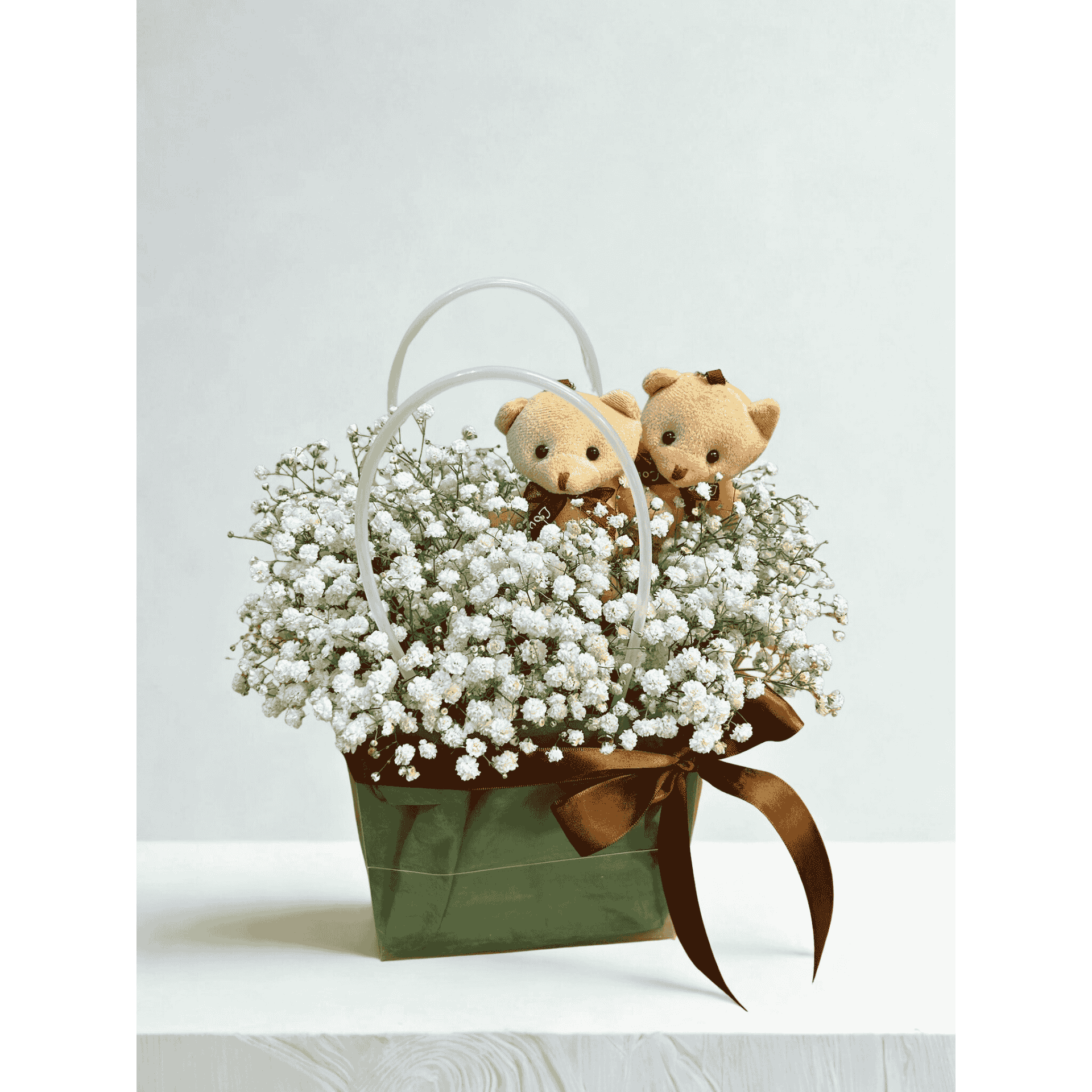 Couple of baby bears white
