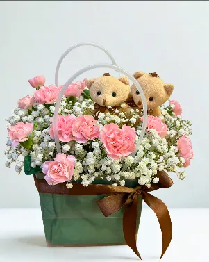 Couple of baby bears pink